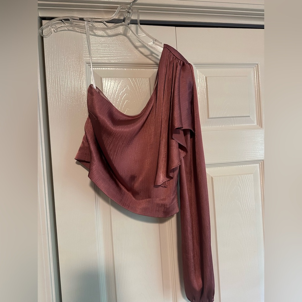 Lovers + Friends Blush Satin Top